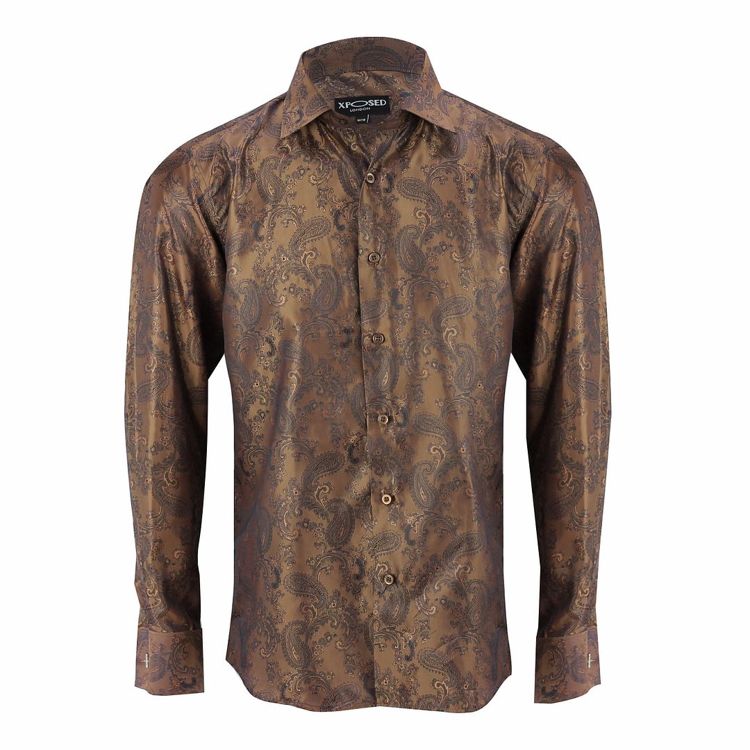 mustard paisley shirt